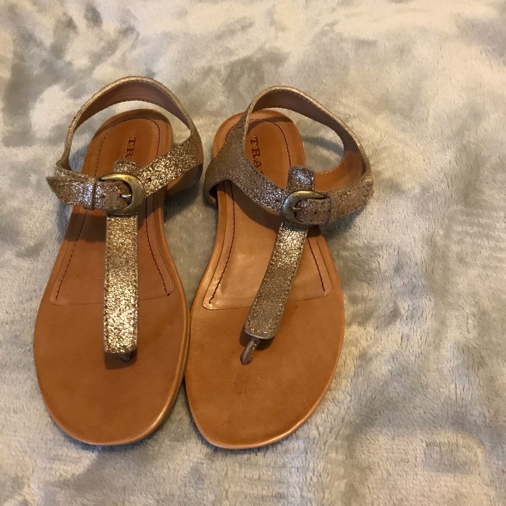 Gold sparkle Trask sandal
